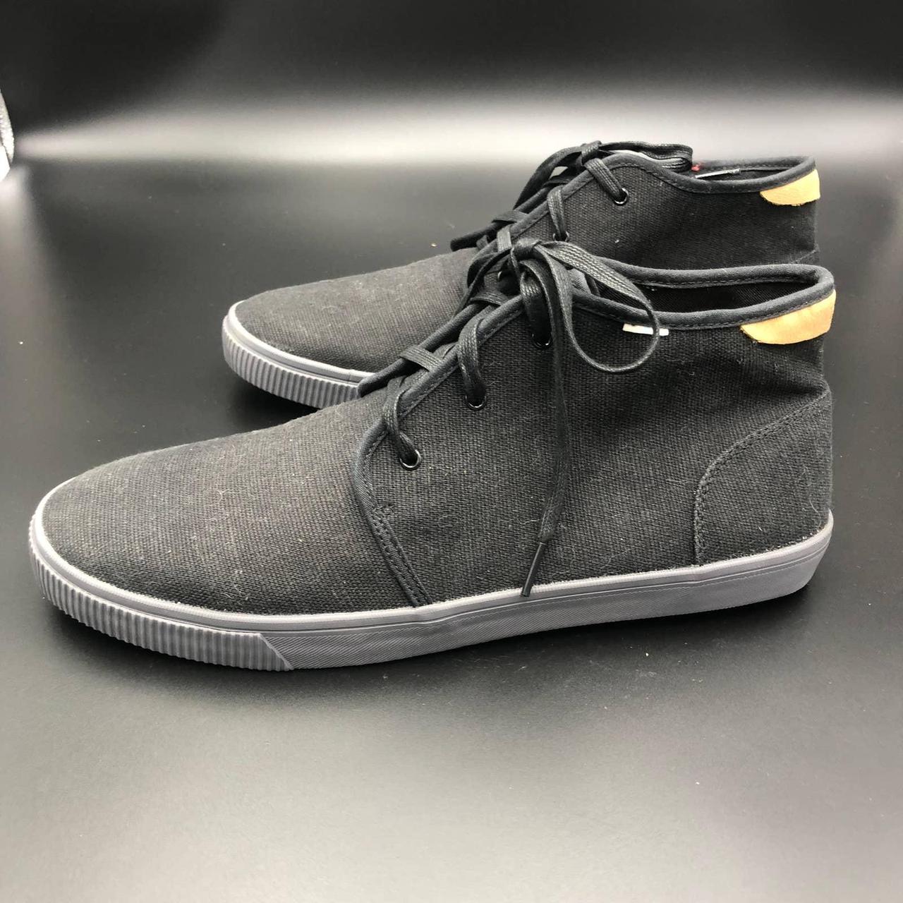 black canvas mens carlo mid top sneakers