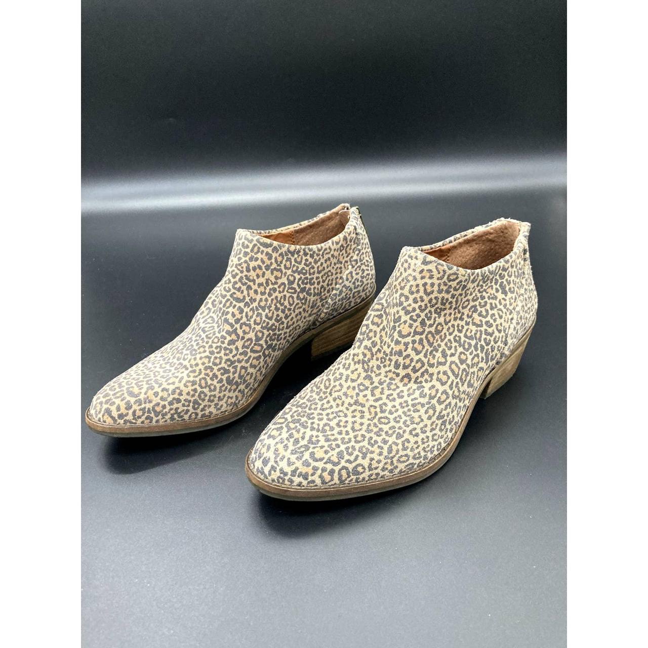 Lucky brand ankle boots on sale leopard