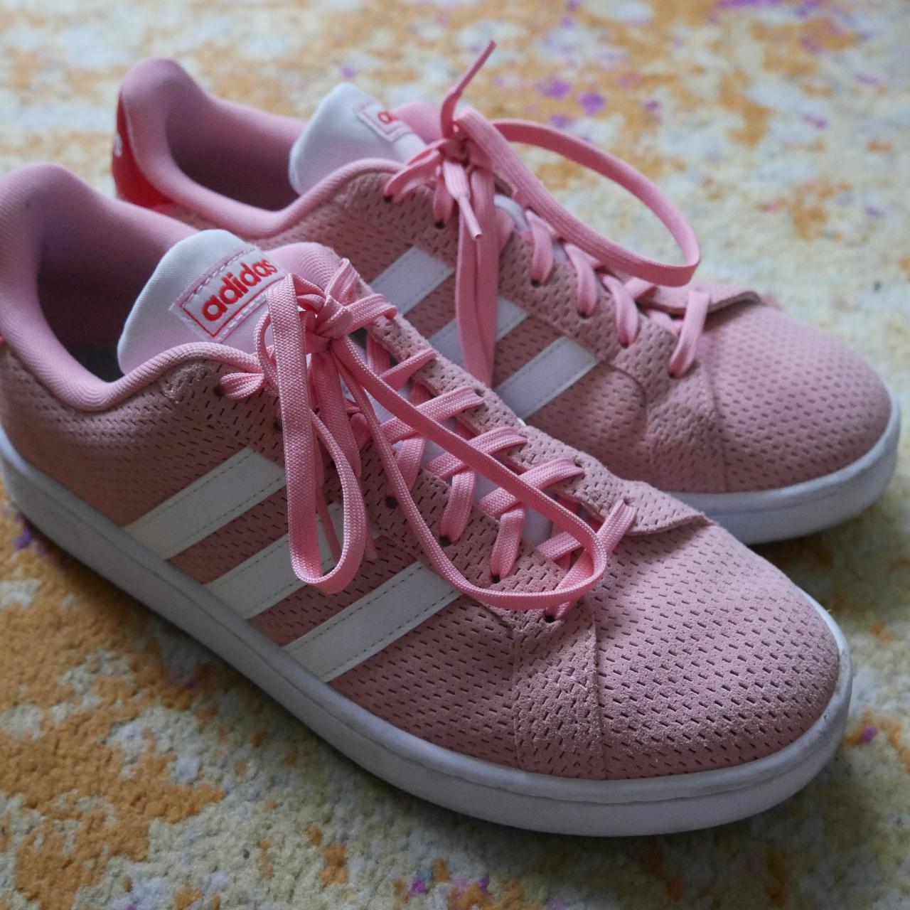 Adidas Men's Pink and Red Trainers | Depop