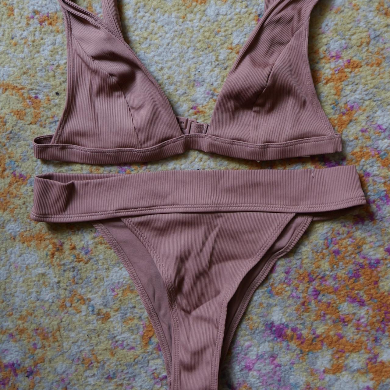 Primark Two Piece Tan Bikini Size Uk 10 Top And Depop