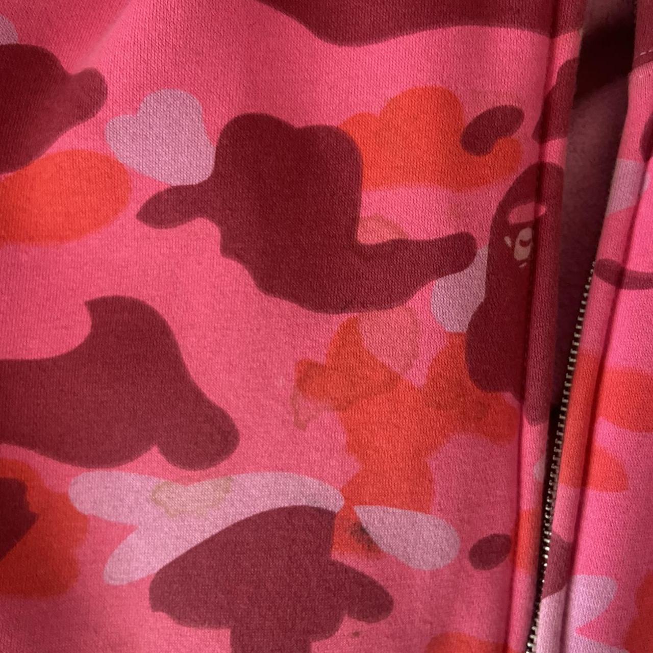 bape jacket pink (has a few stains on it) - Depop
