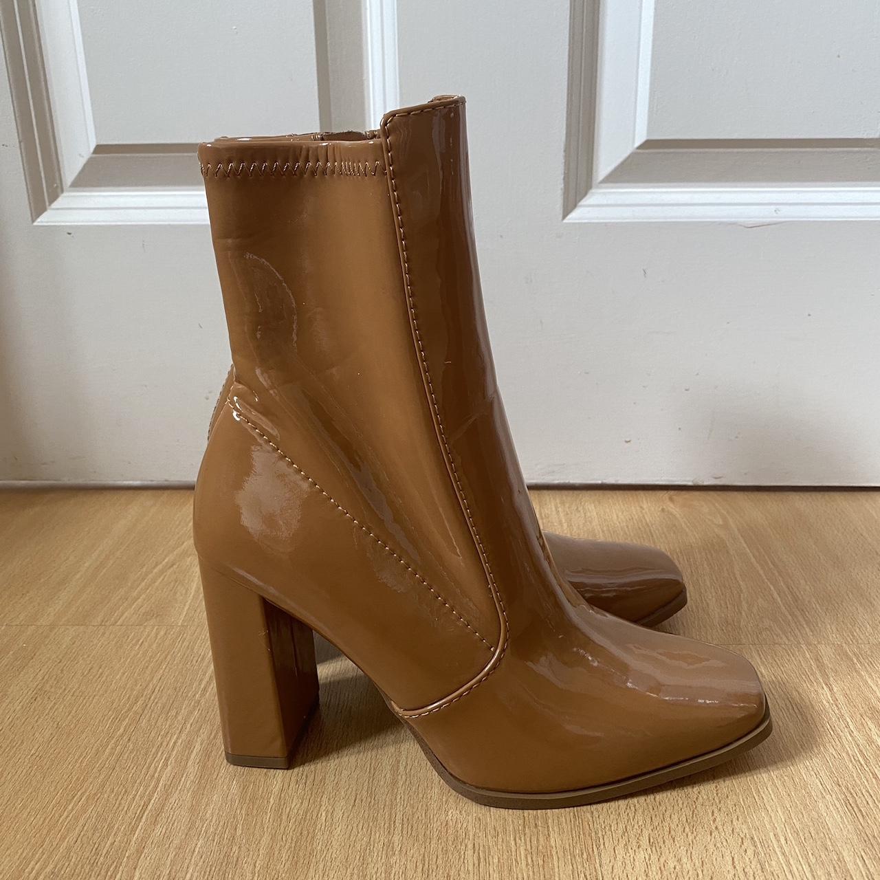 NEW Aldo Tan Heeled Ankle Boots Size 4