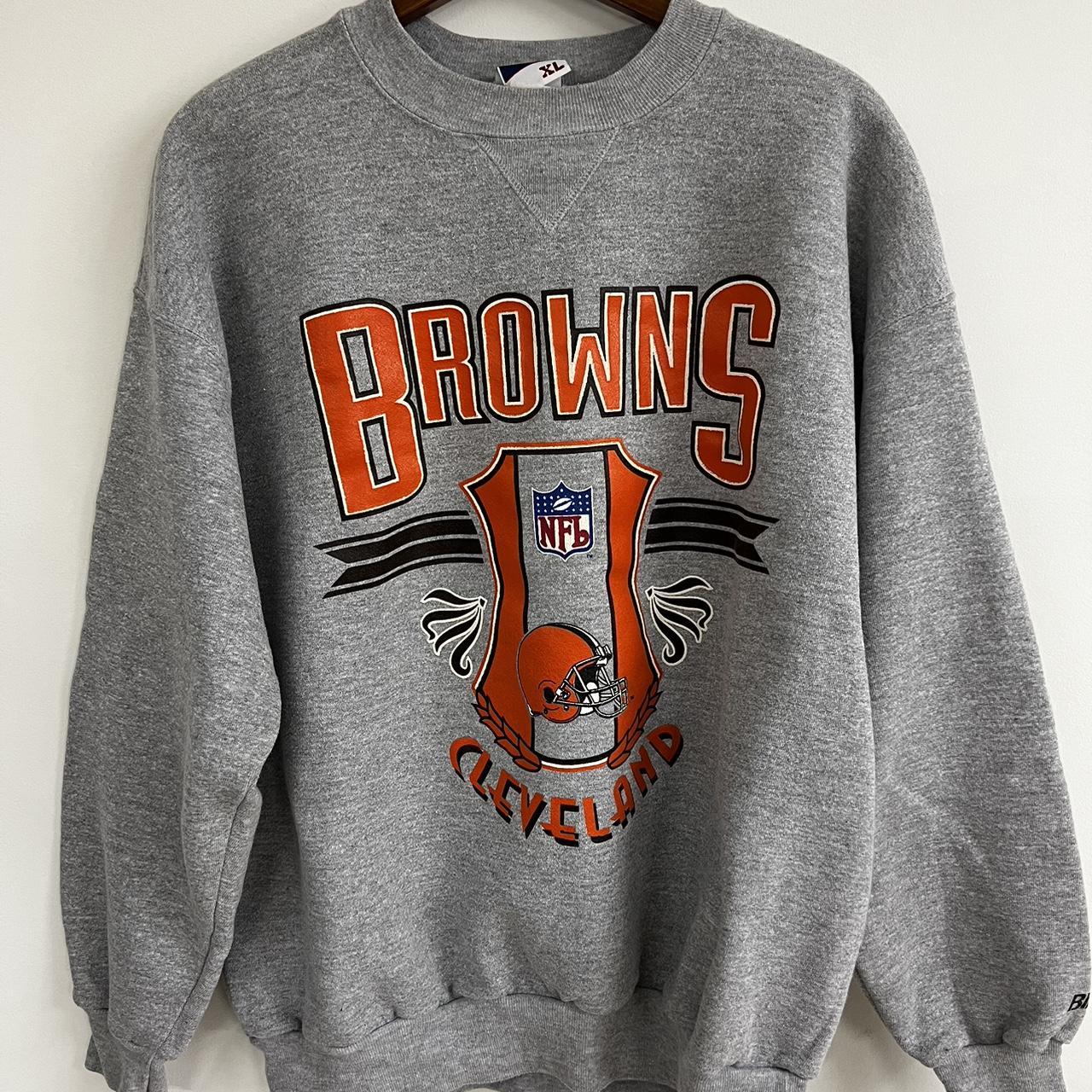 Vintage Cleveland Browns NFL Sweatshirt XXL PLEASE - Depop