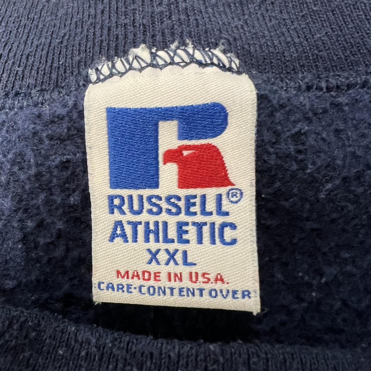 Vintage Russell Athletic XXL Baseball Jersey Navy - Depop