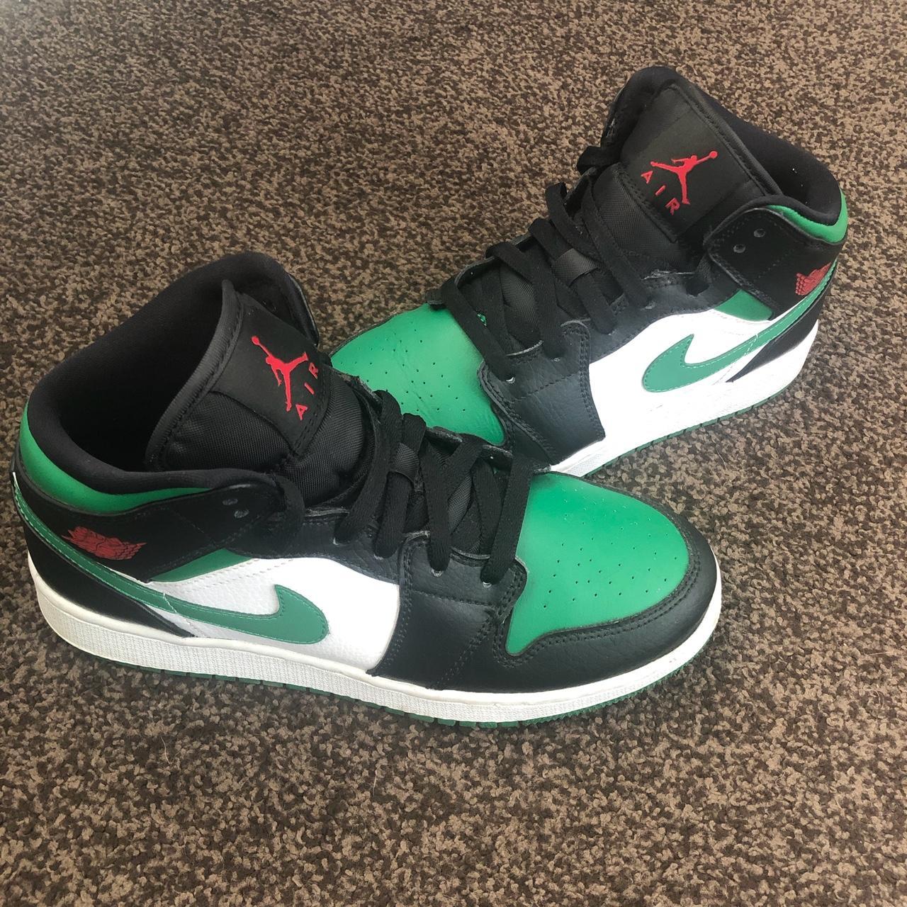 jordan 1 green white toe