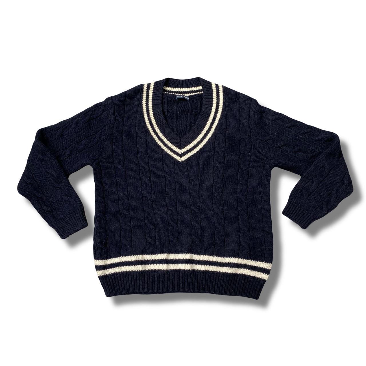 Brandy Melville Nikki Striped cable knit wool... Depop