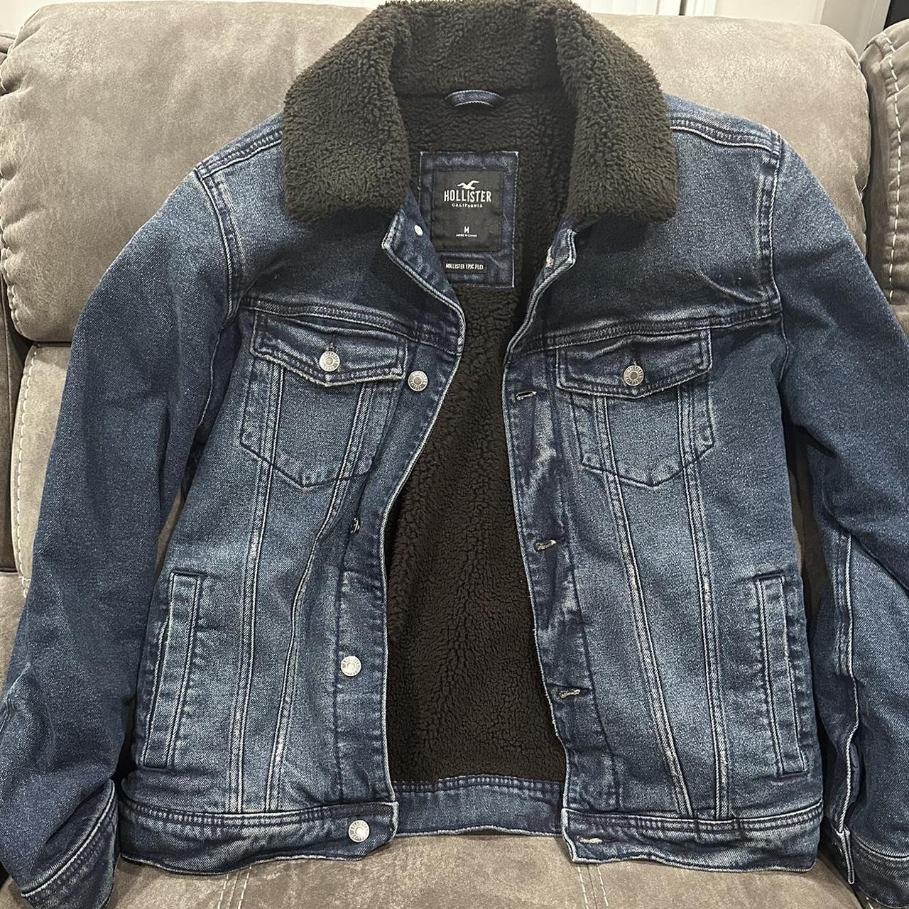 Hollister Denim Sherpa lined Jacket perfect for