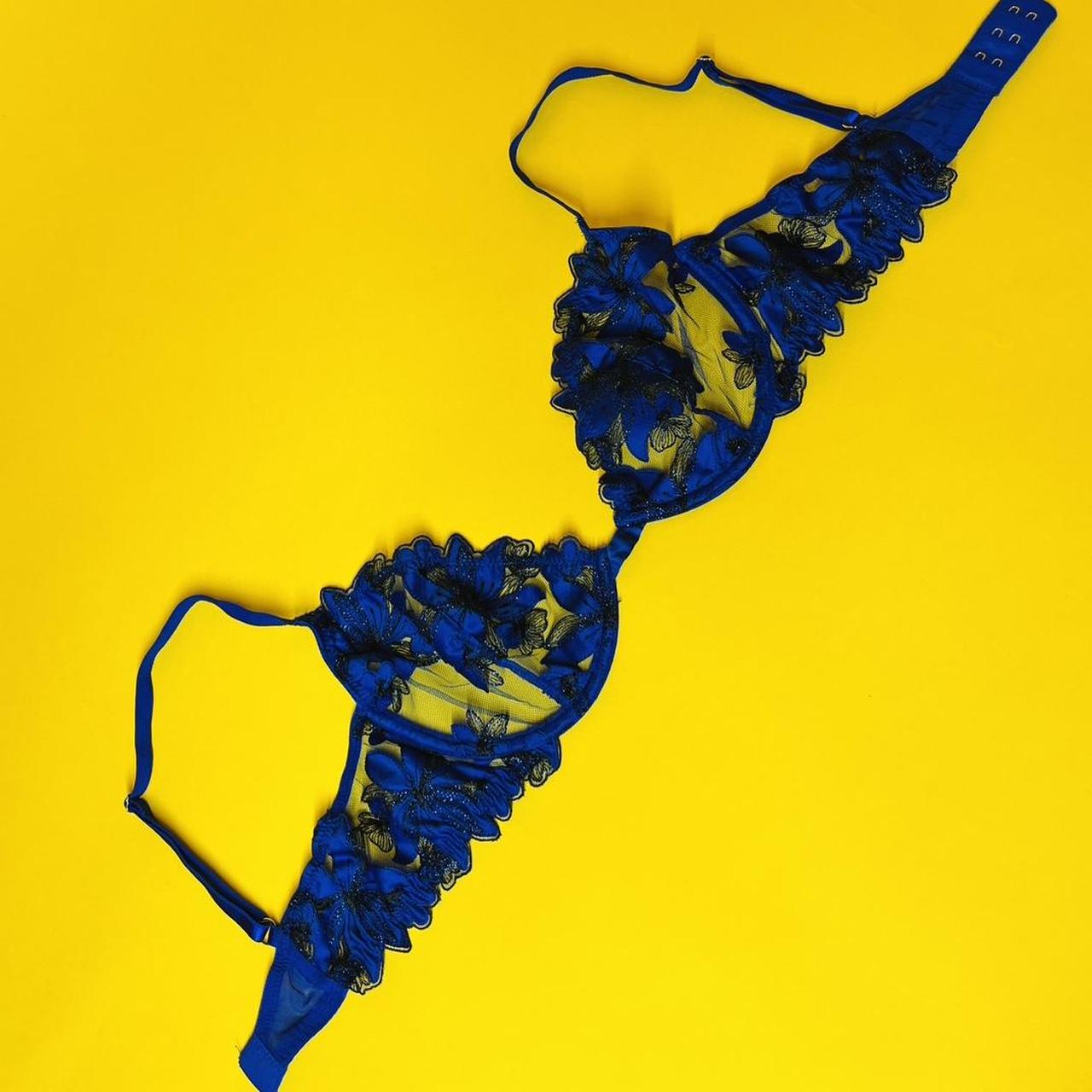 Blue victorias-secret-lace-bra - Depop