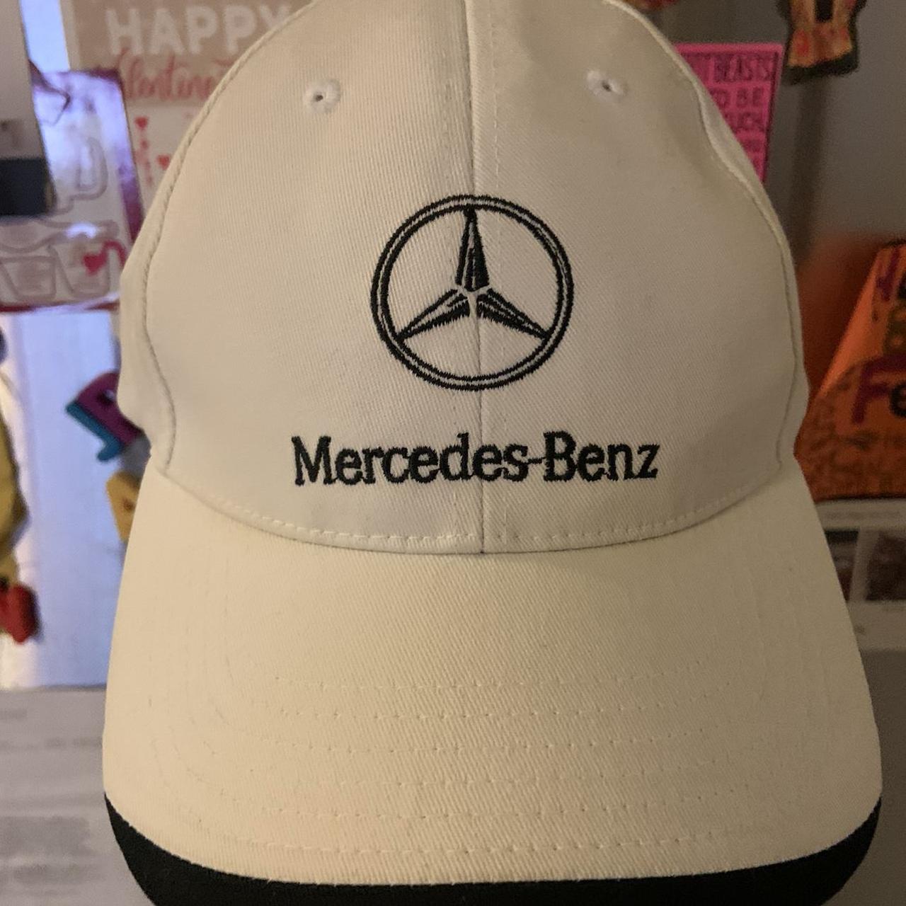 Off-white Mercedes Benz baseball cap with adjustable... - Depop