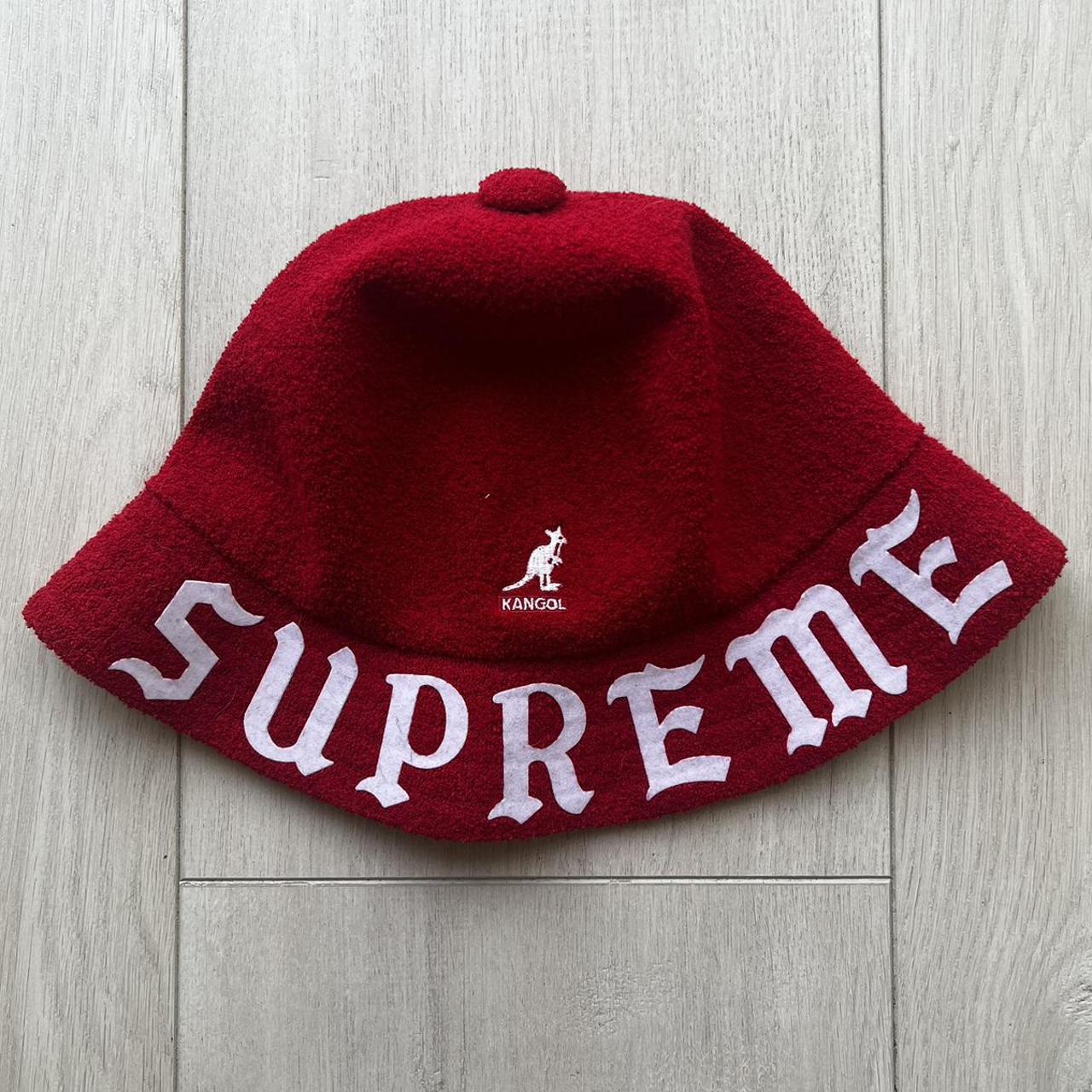 Supreme Kangol Bermuda Casual Hat Color-red Tried on... - Depop