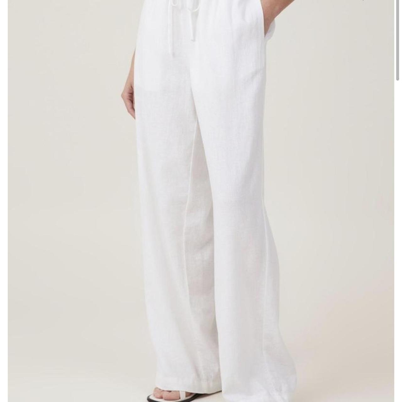 Cotton on white linen pants Brand new never worn Depop