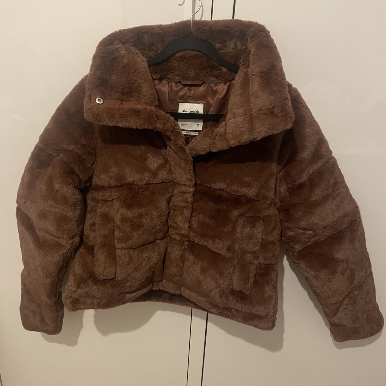 Faux Fur Jacket Abercrombie Brown Puffer Jacket Fitch Mini Puffer