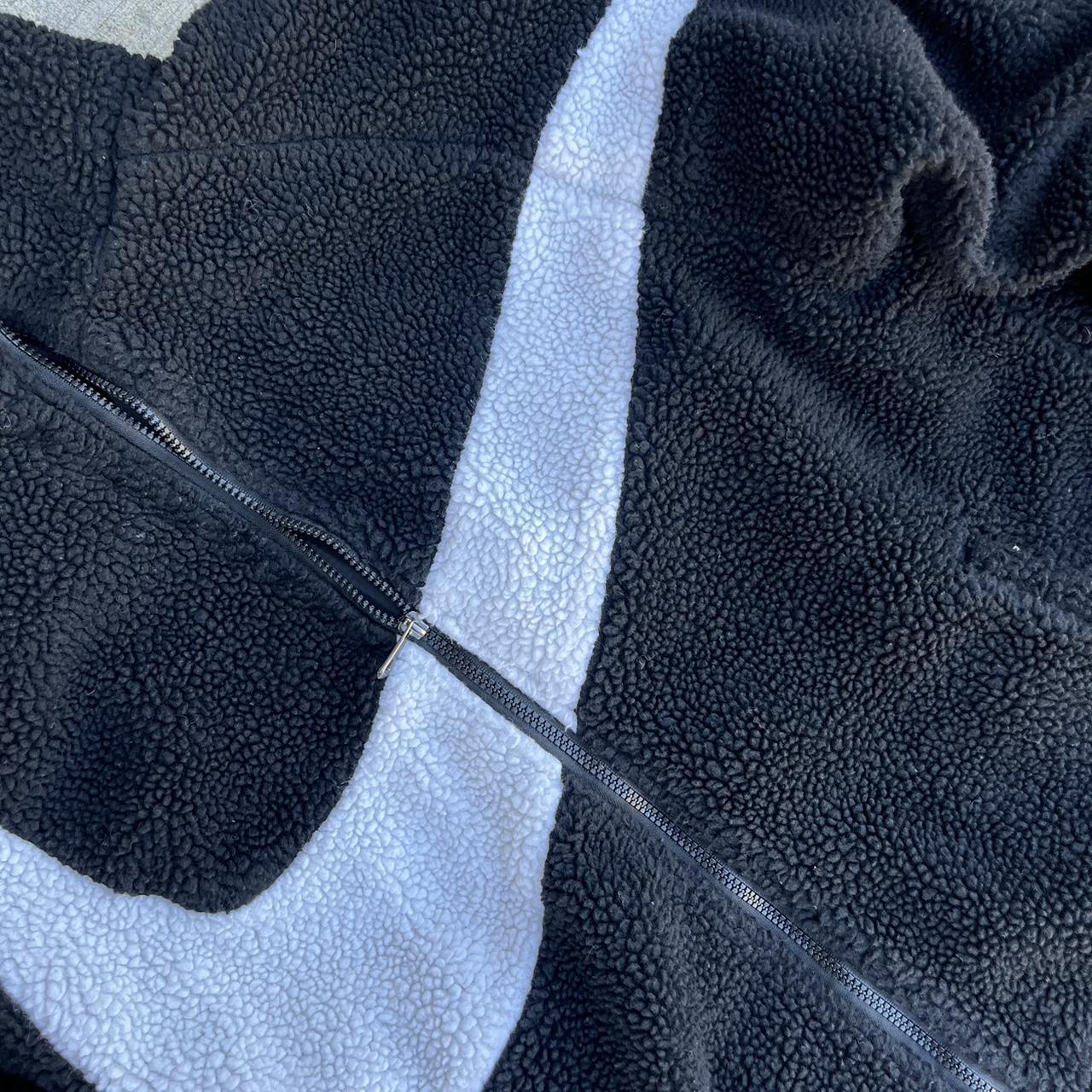 Vintage Nike Big swoosh Full zip Fleece XL Super... - Depop