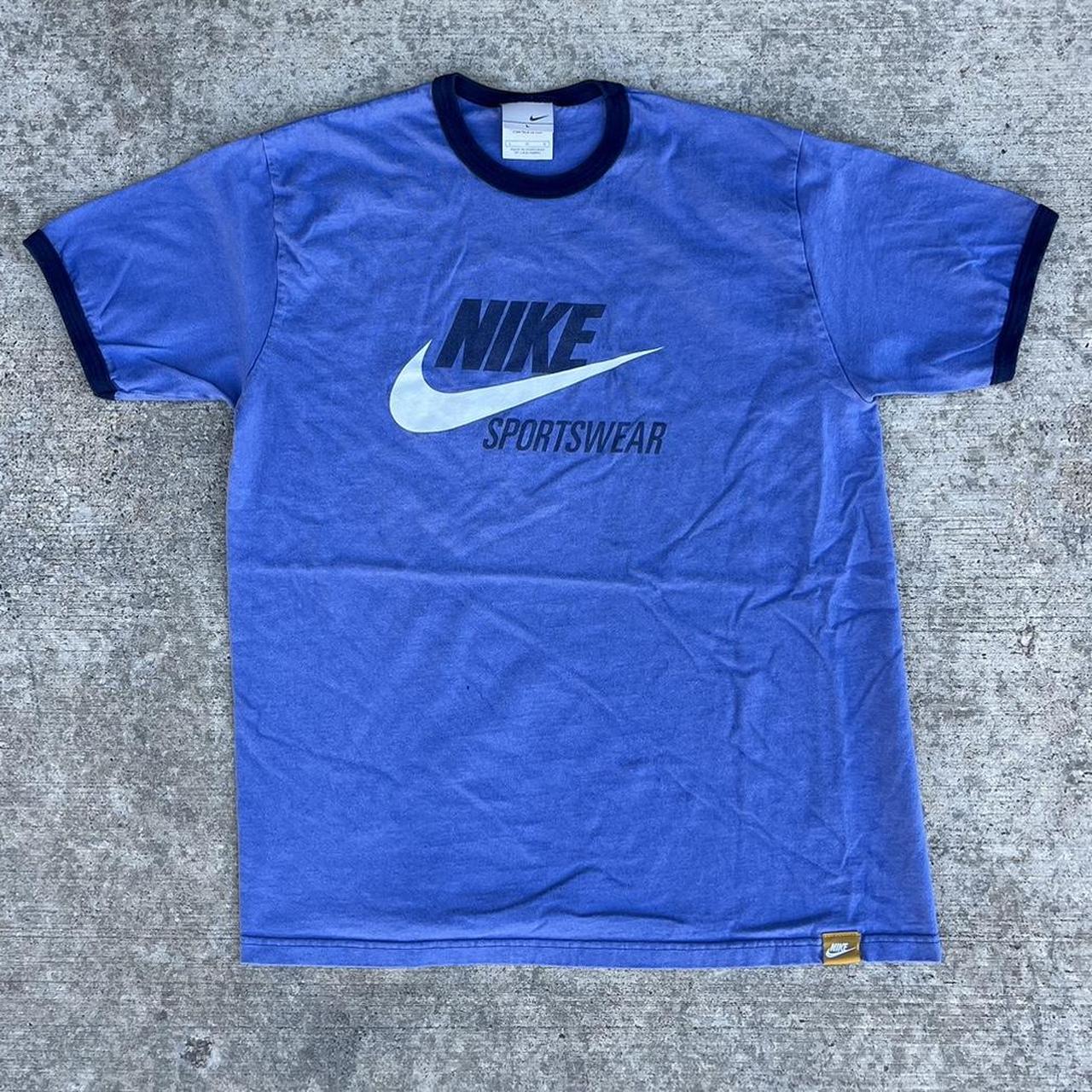 Vintage 90s Nike Sportswear ringer tee Large Super... - Depop