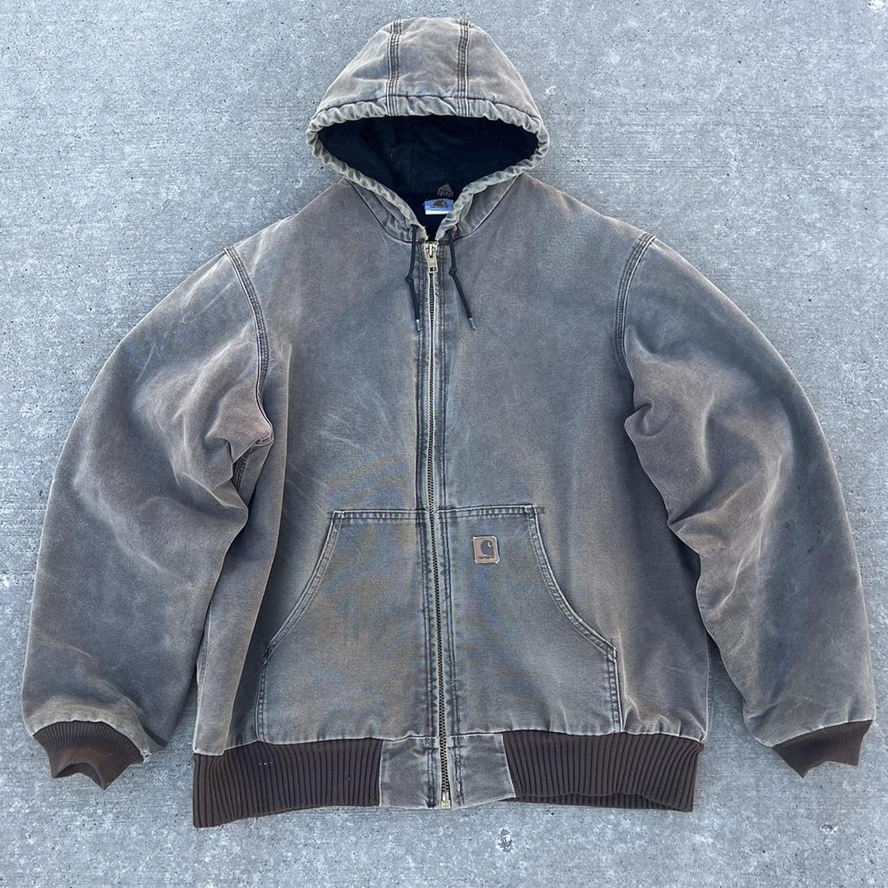 Vintage Brown Faded Carhartt J130 Jacket XXL This... - Depop