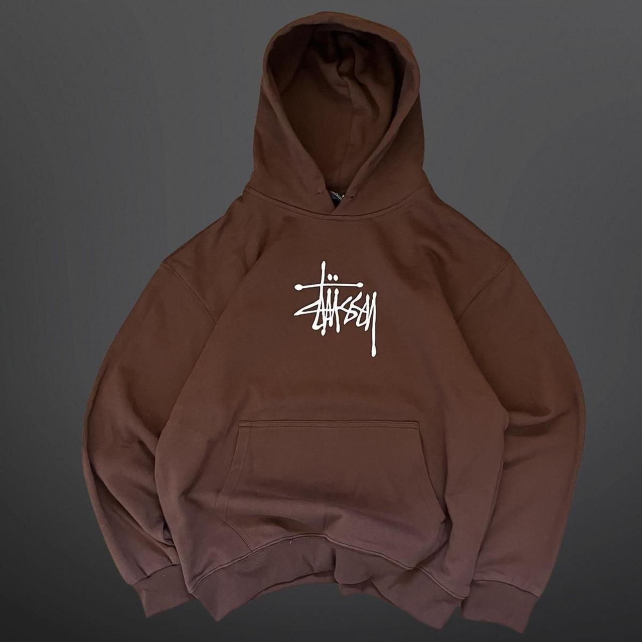 Brown stussy outlet hoodie