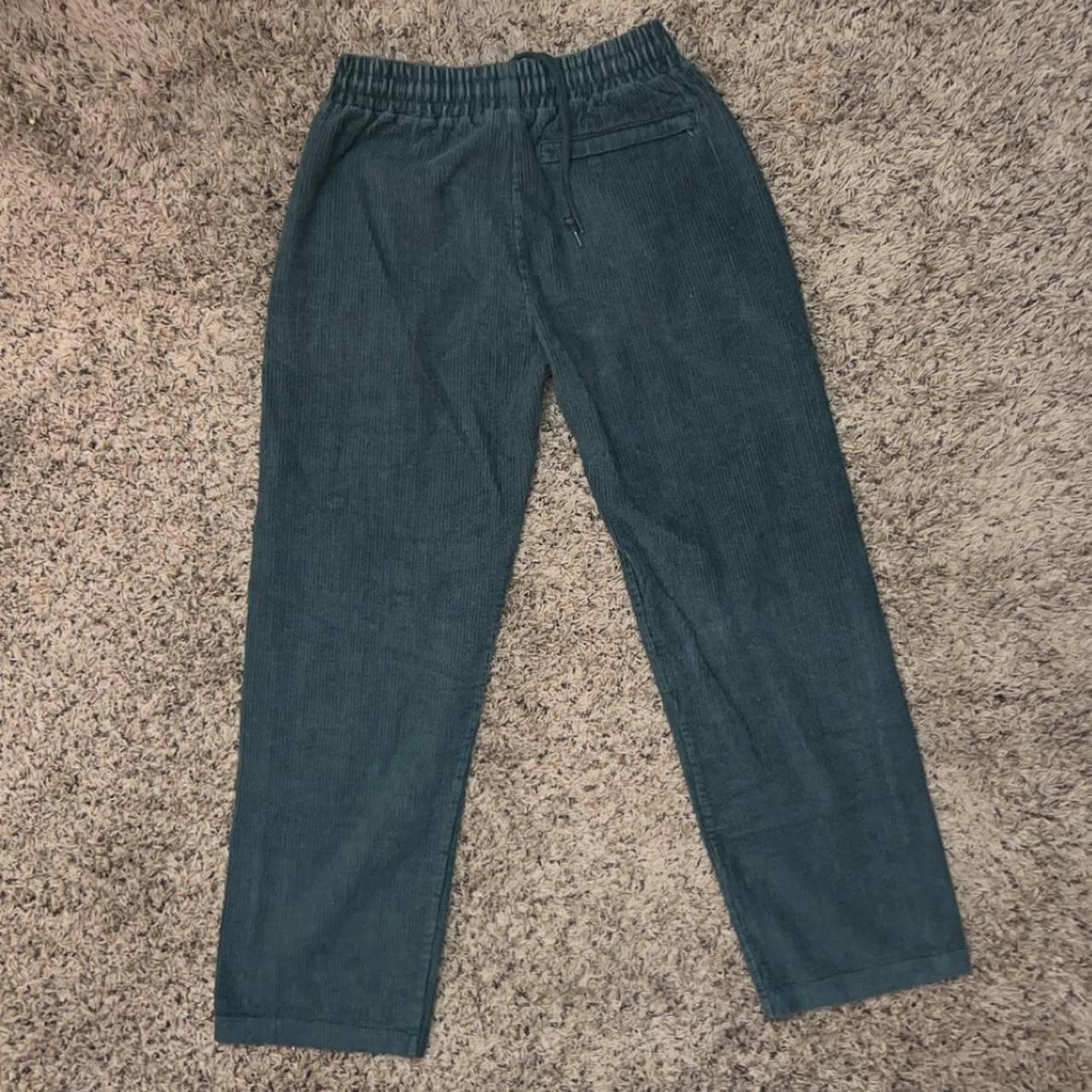 KROOKED EYES CORDUROY PANTS - GREEN Size S Condition... - Depop