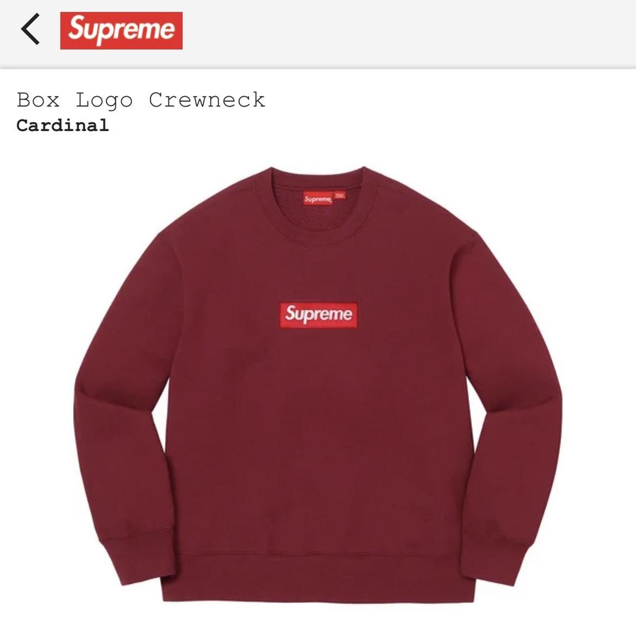 Supreme Box Logo BOGO Cardinal CrewNeck BRAND NEW... - Depop