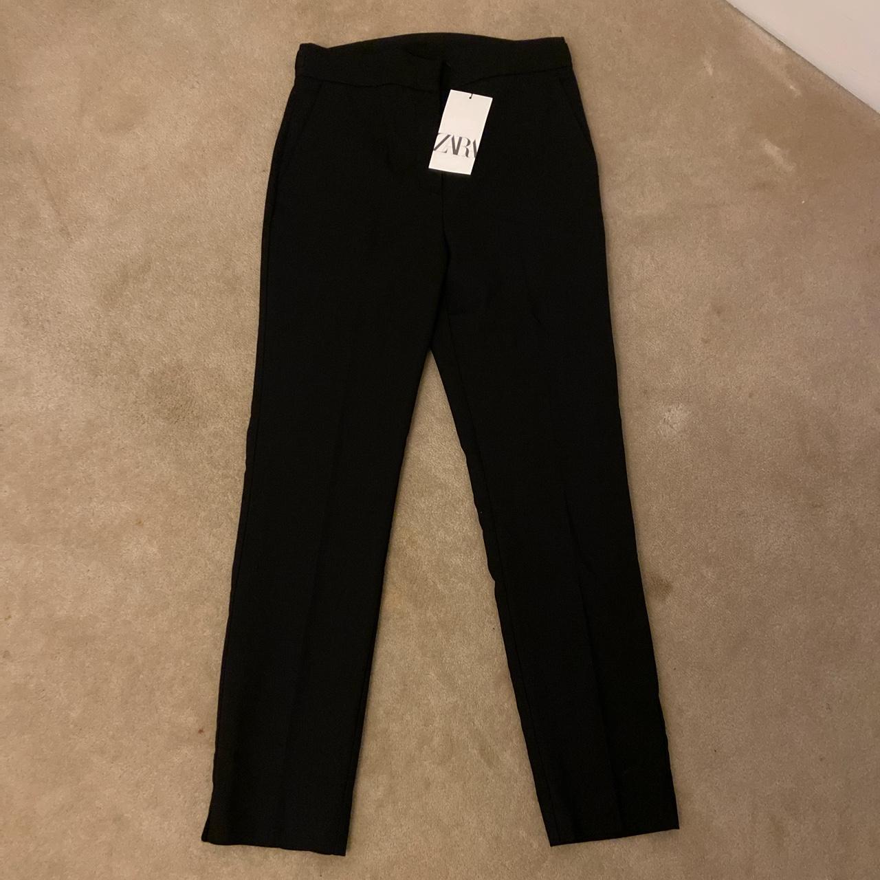 Zara Black Trousers Size XS Never worn #zara - Depop