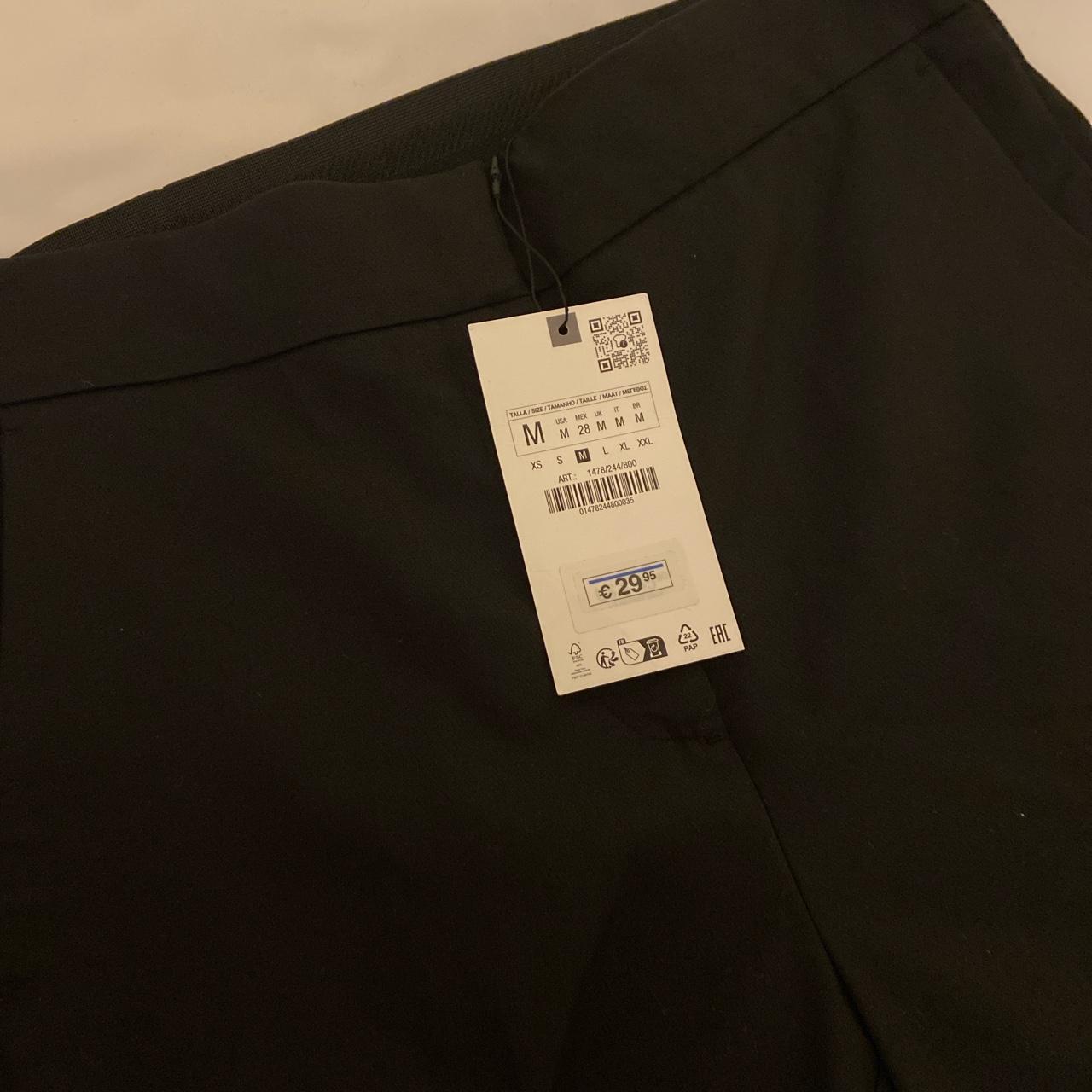 ZARA - BLACK TROUSERS SIZE MEDIUM NEVER WORN - NEW - Depop