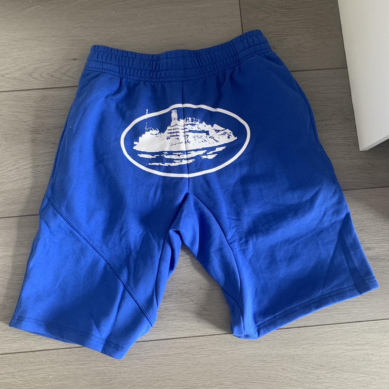 Cortiez Alcatraz Shorts Blue and White - Depop