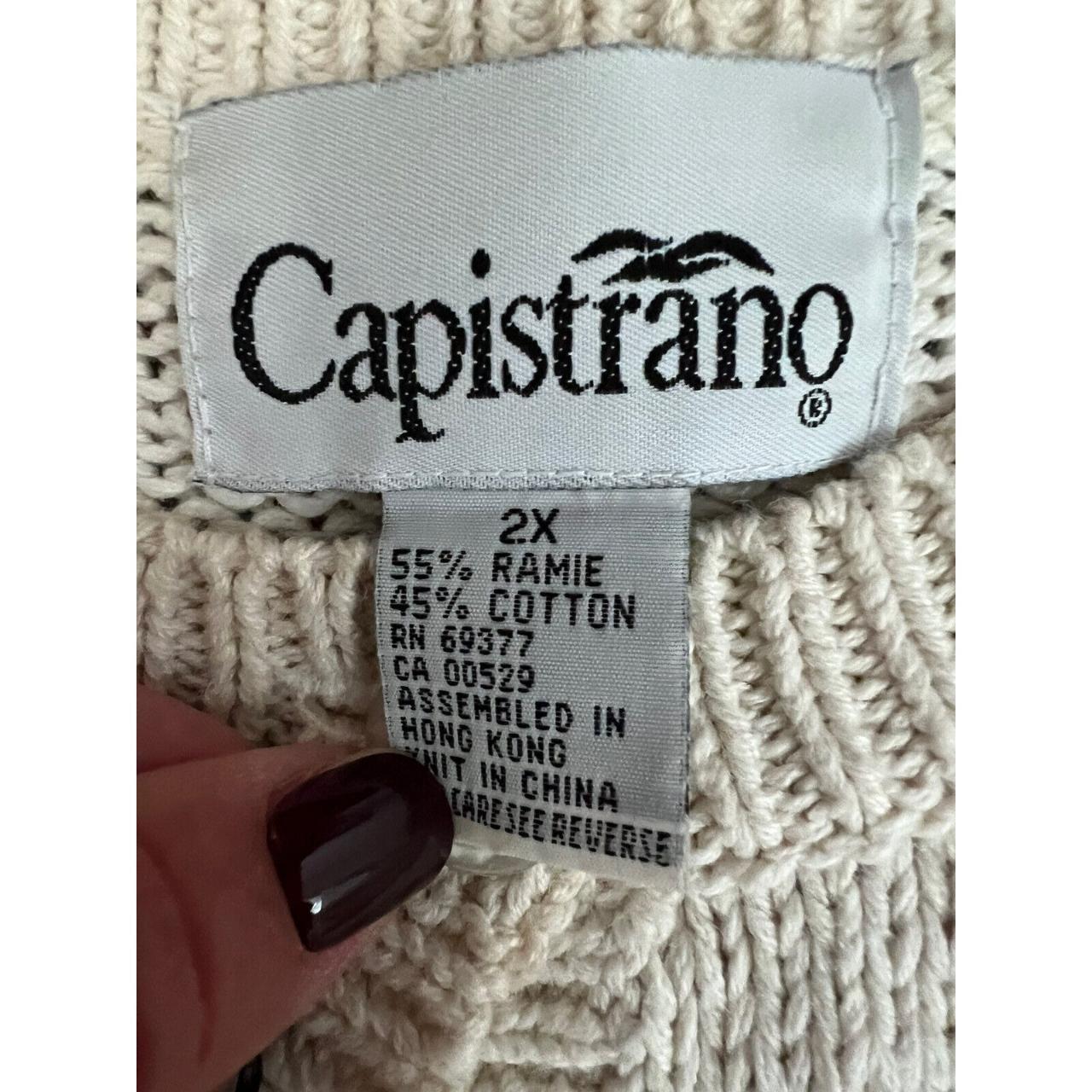 Capistrano Women 2X Cardigan Sweater Vintage Ramie... - Depop
