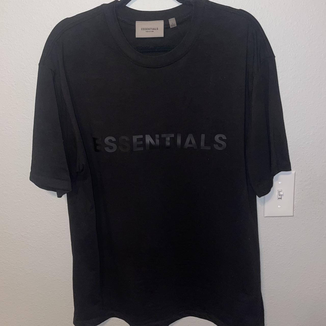 Essentials black tee size L #mens #black... - Depop