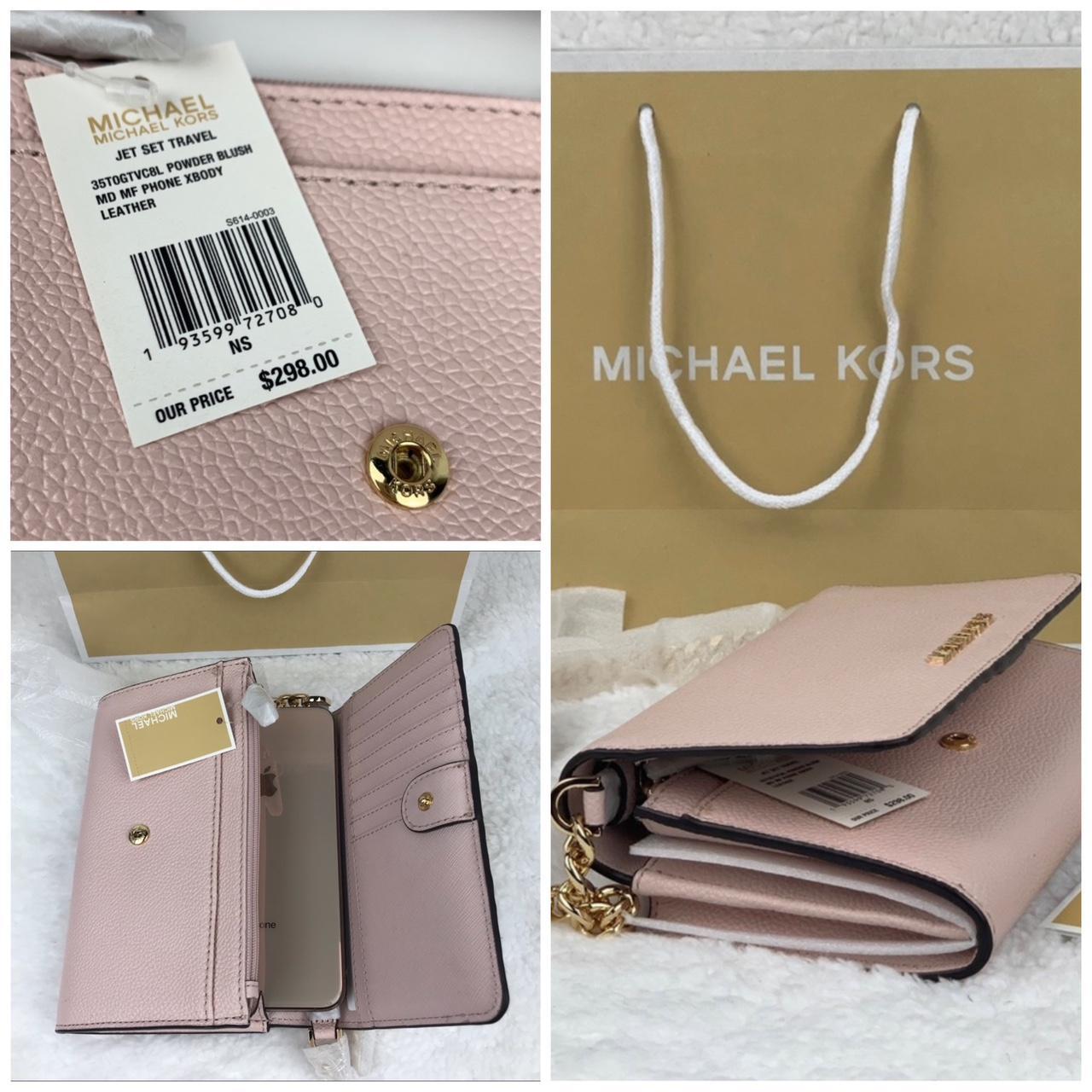 Michael Kors Jet set Travel MD MF Phone Xbody Crossbody Bag Wallet