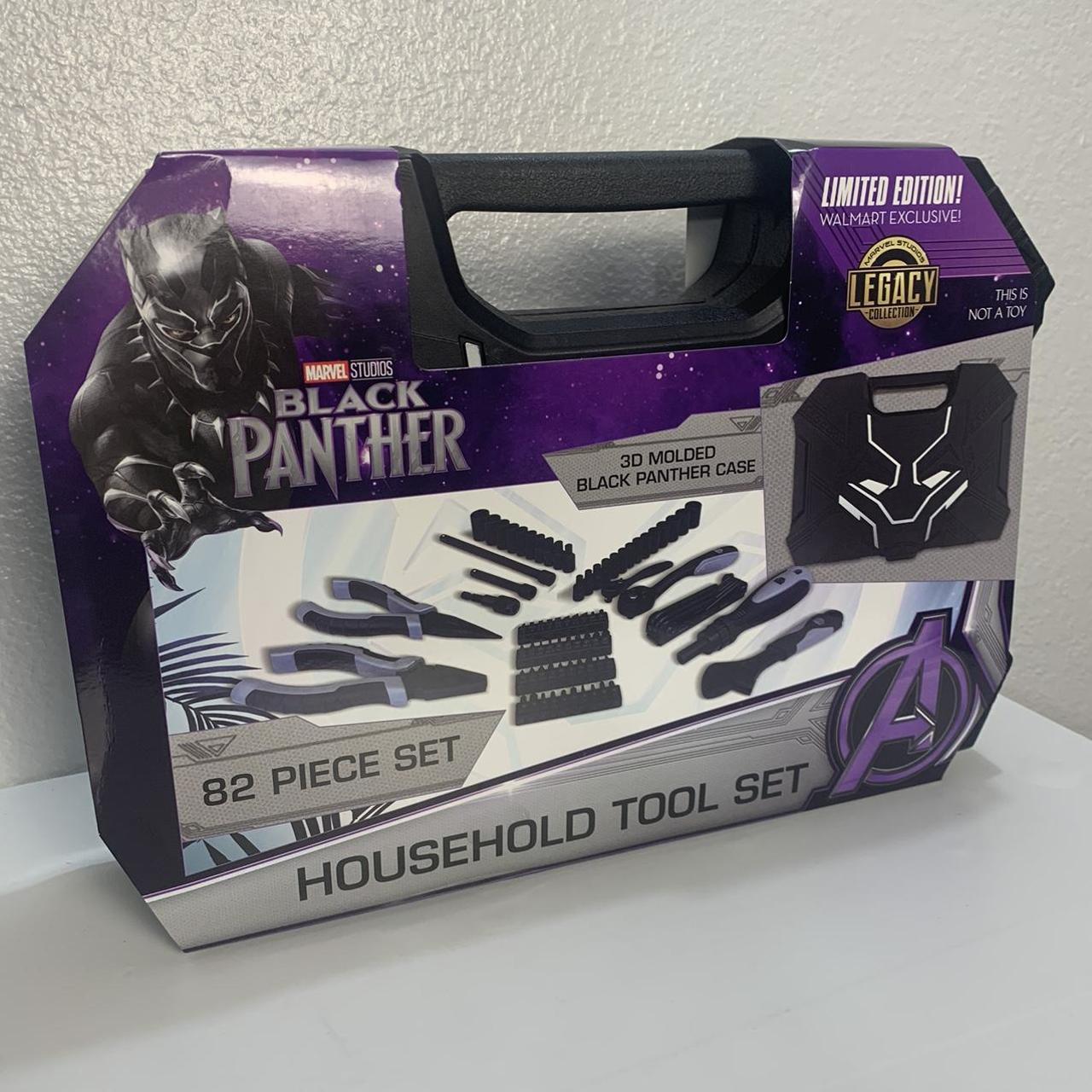 Marvel Black Panther 82pc Tool Set Ratchets Sockets... Depop