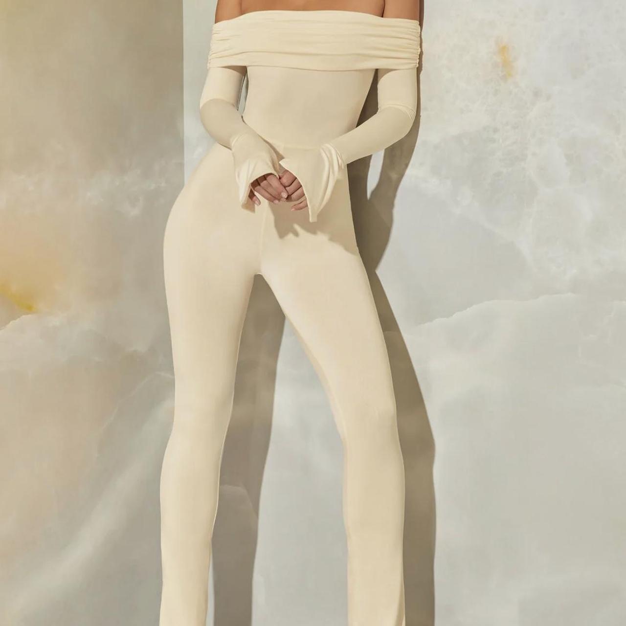 Oh Polly Jumpsuit Worn once flare bottoms / off... Depop