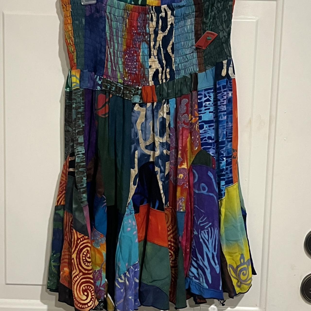 Women's Skirt - Multi – Multicoloured patchwork m… - image 1