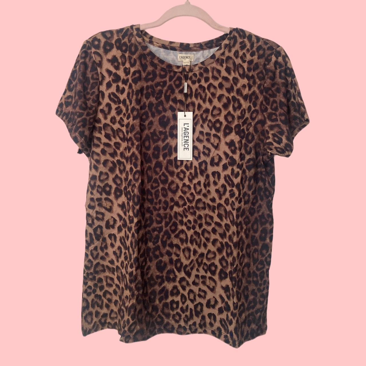 L’agence cheetah print shirt New, still has... - Depop