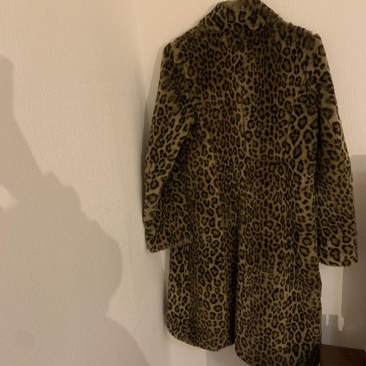 vintage faux fur leopard animal print jacket /... - Depop