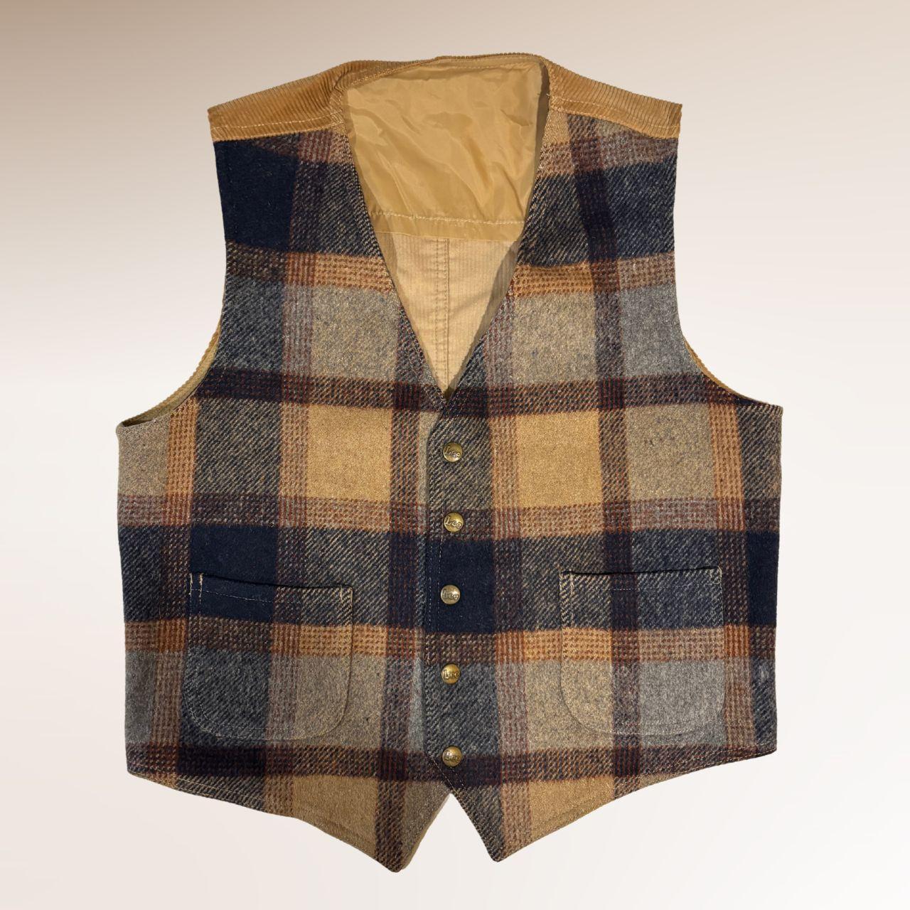 Lee Men's Vest - Multi/Tan - M – 70s Lee vest wit… - image 1