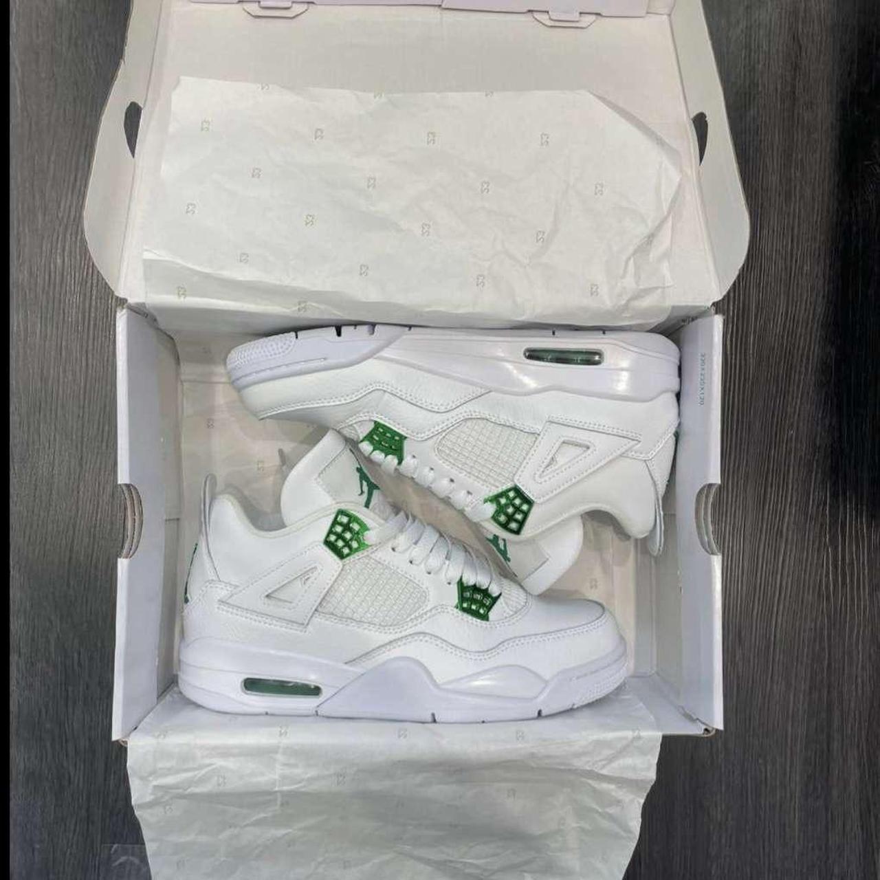 jordan 4 grey and green