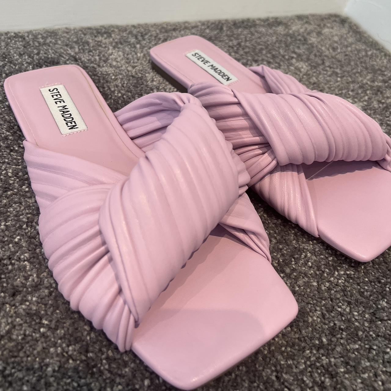 steve madden suede slides