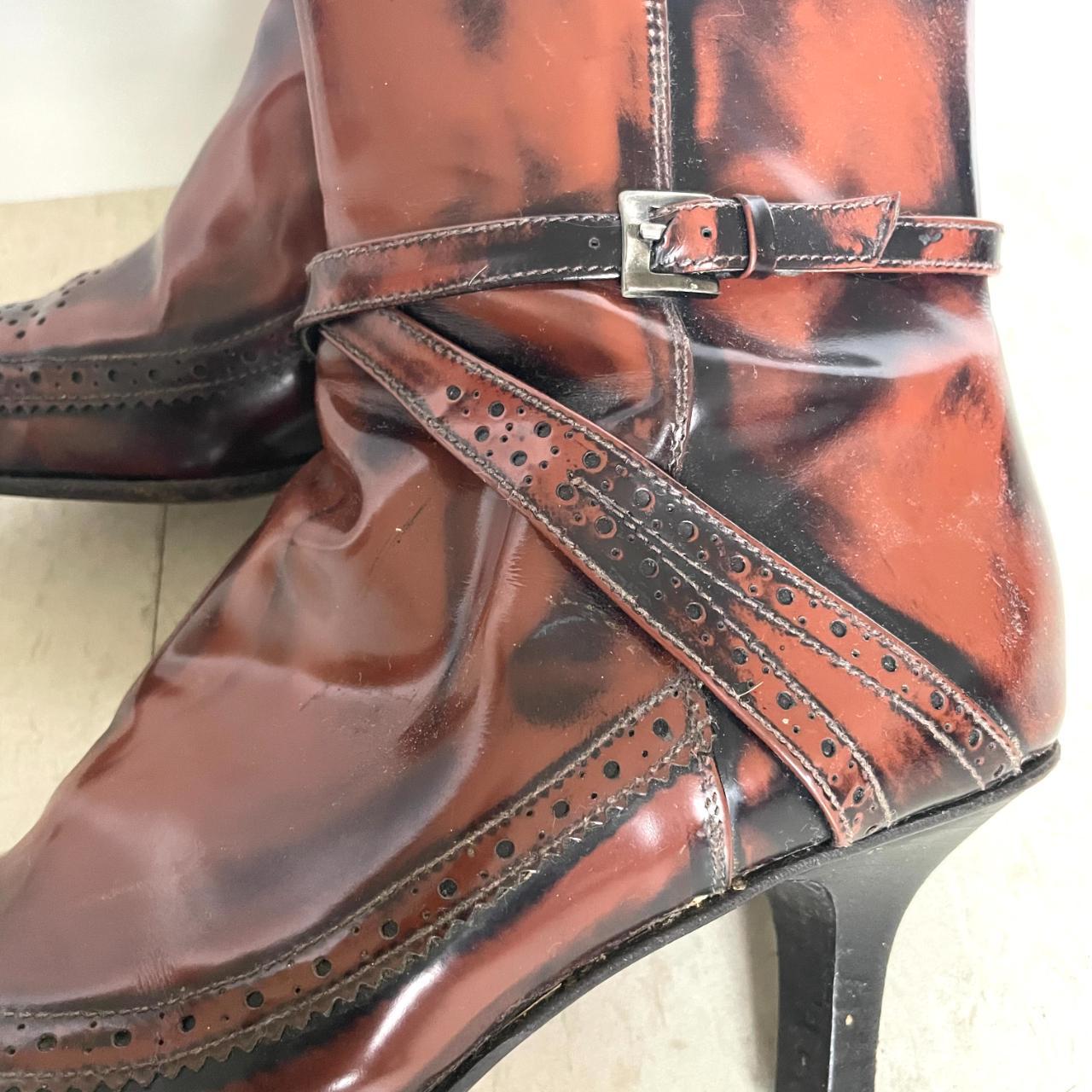long patent leather boots