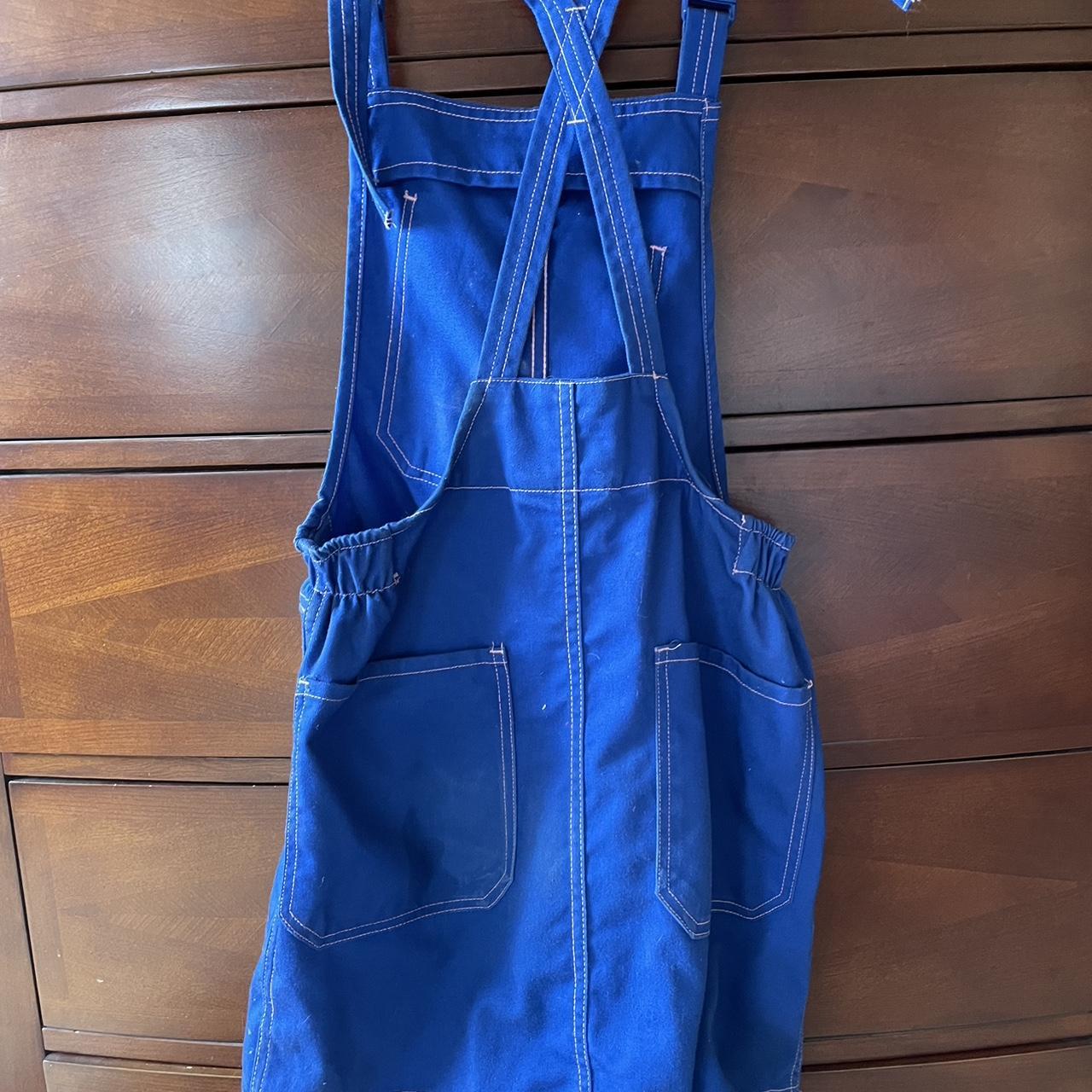 Urban outfitters and dickies blue overall dress with... Depop
