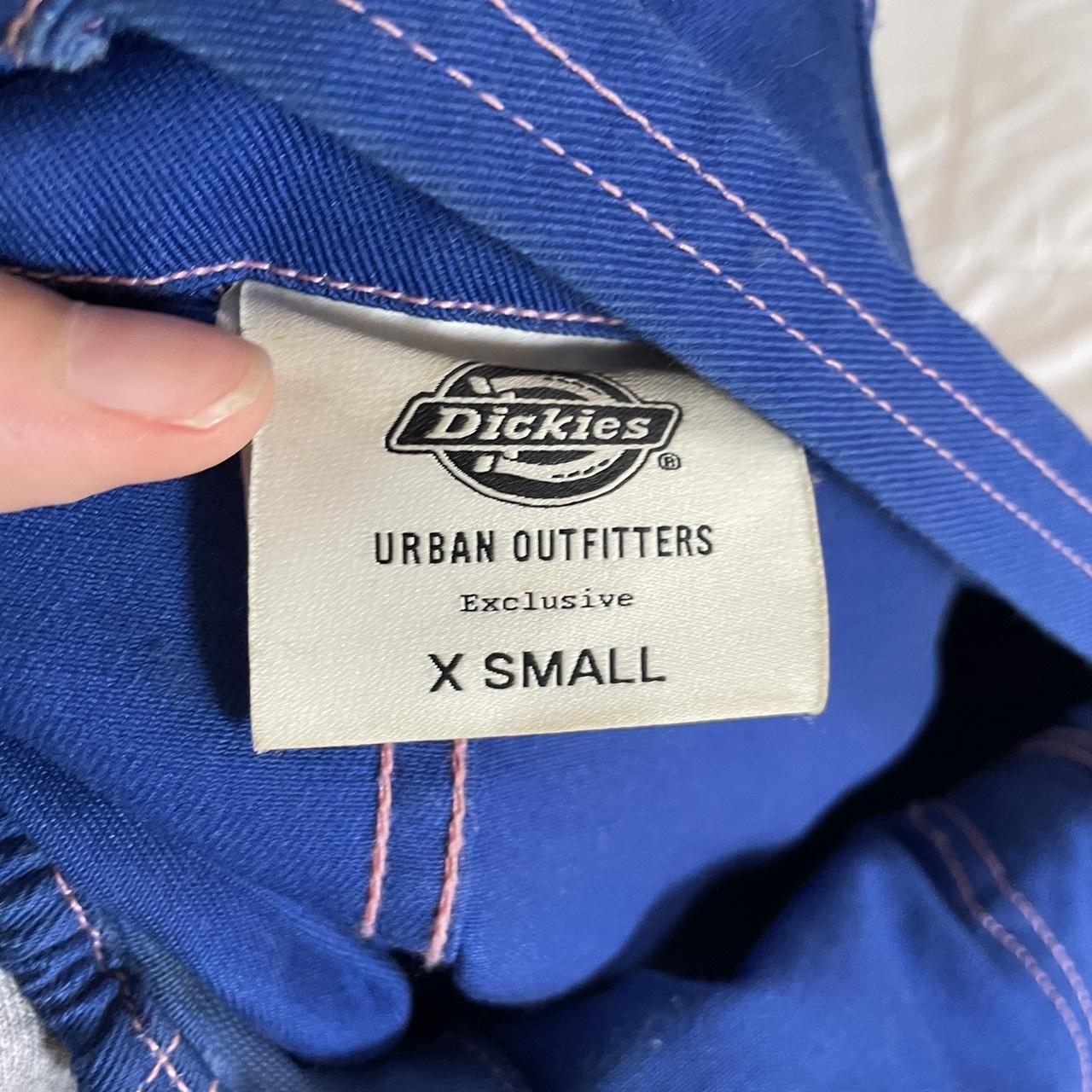 Urban outfitters and dickies blue overall dress with... - Depop