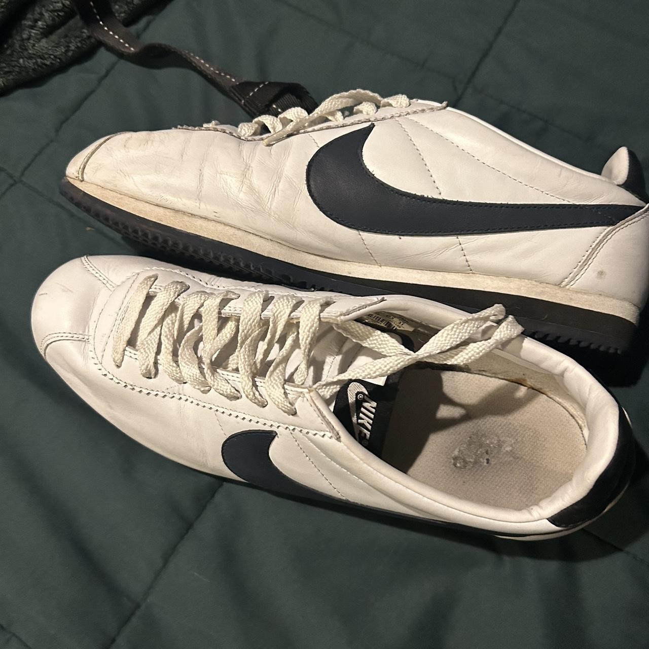 mens nike cortez white and black