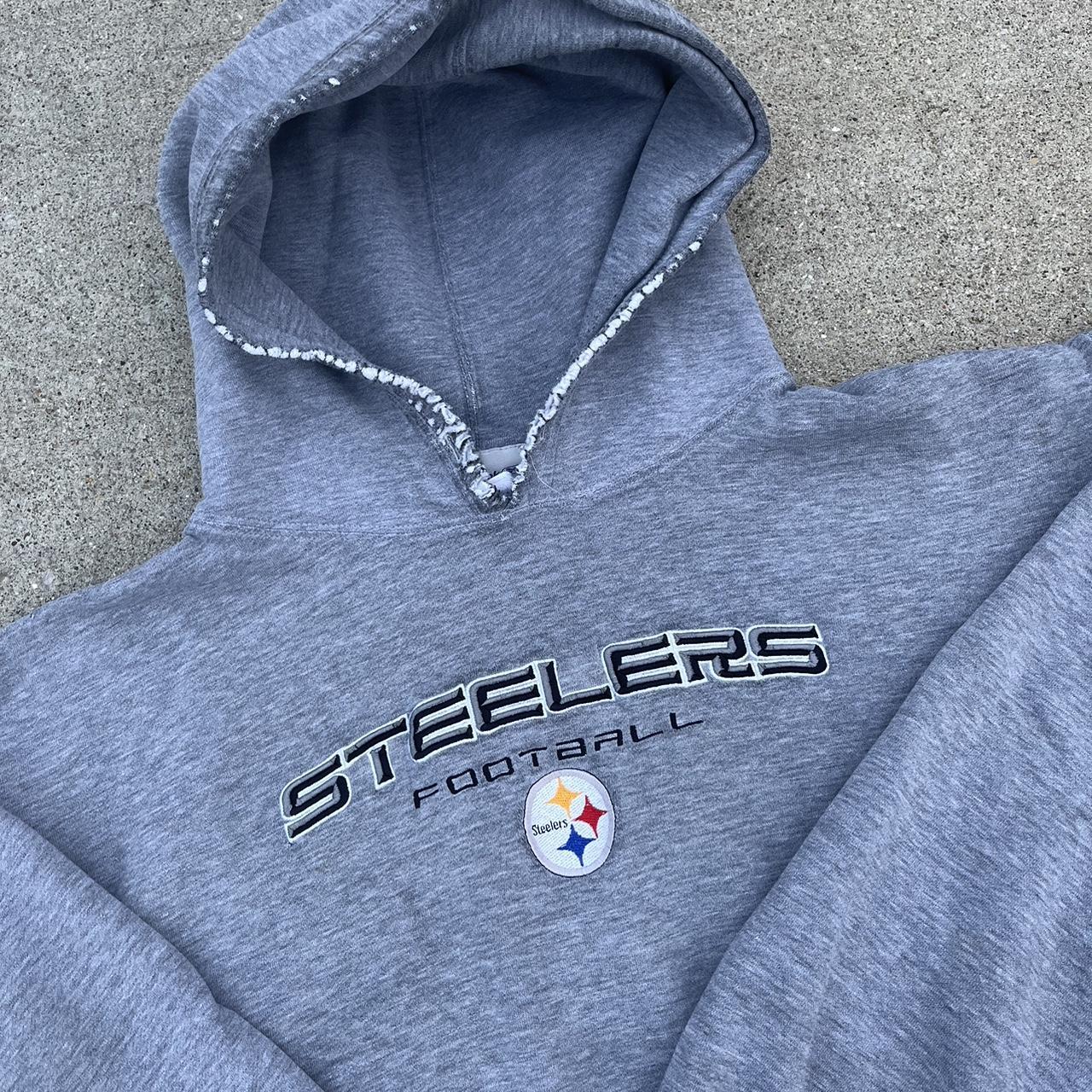 Vintage Reebok Pittsburgh Steelers hoodie Size - Depop