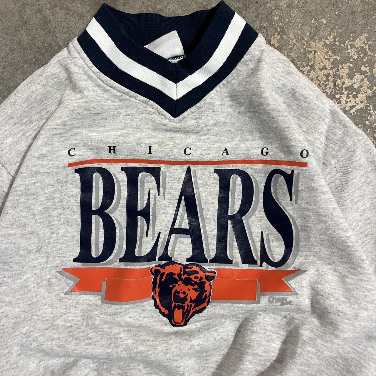 Vintage 90s Chicago Bears Chalk Line Ringer Crewneck... Depop