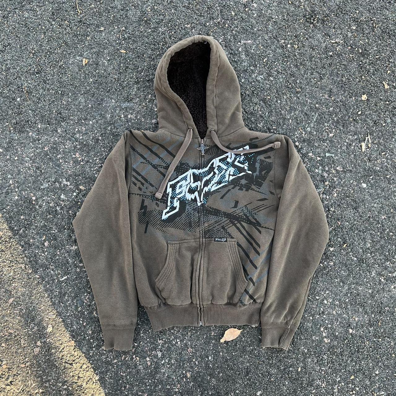 Y2K Fox zip up hoodie Measurements 📐 Pit to pit:... - Depop