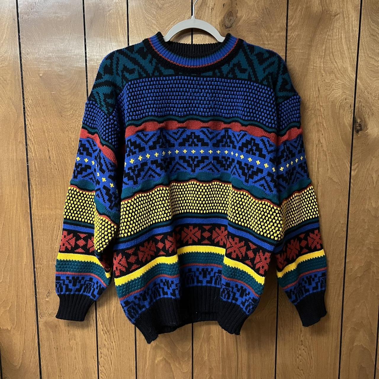 Vintage Coogi lookalike sweater Measurements... - Depop