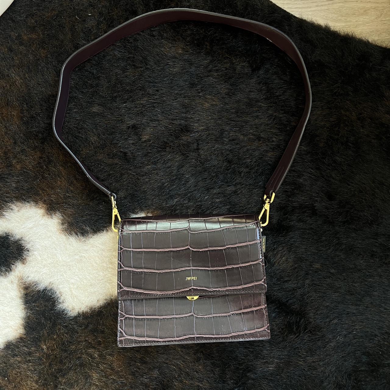 JW PEI MINI FLAP CROSSBODY IN COLOR 'BROWN CROC' Depop
