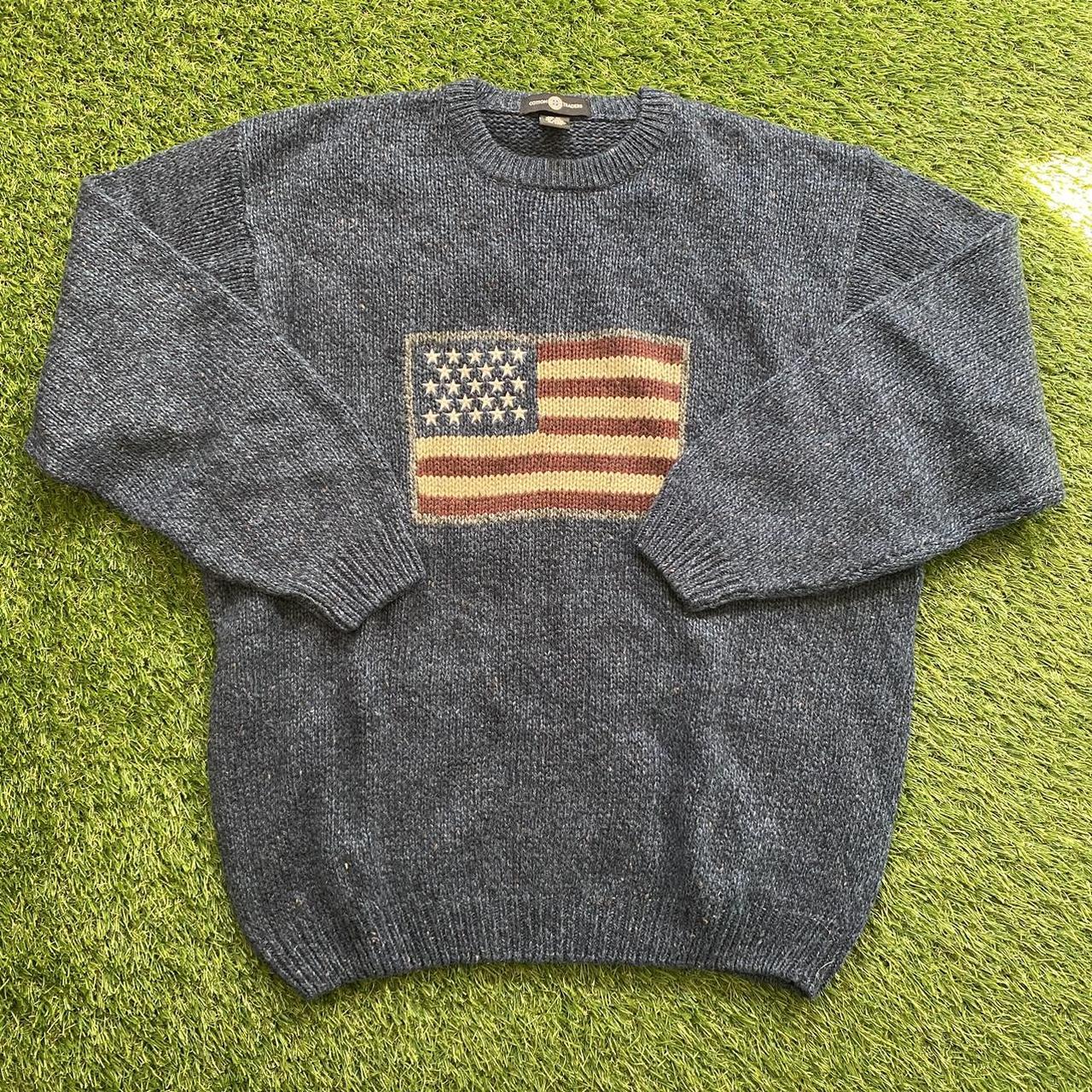 Vintage American Flag Sweater • XL Great condition,... - Depop