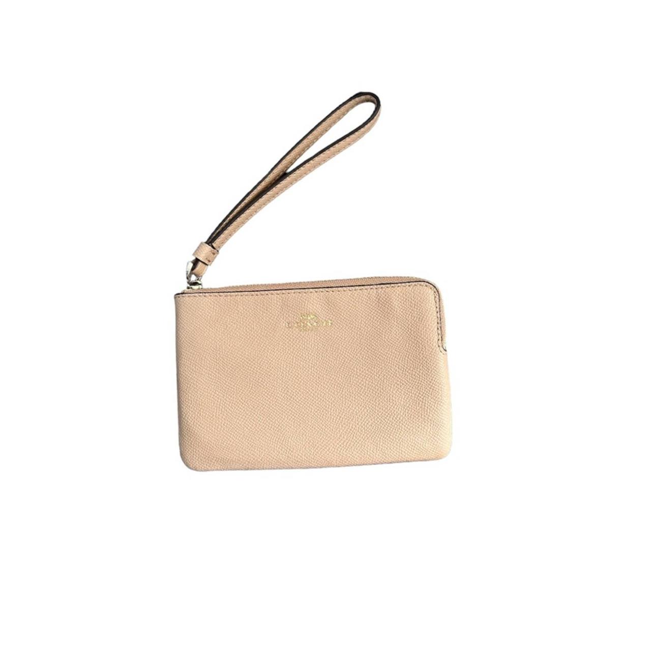 Coach wristlet discount beige