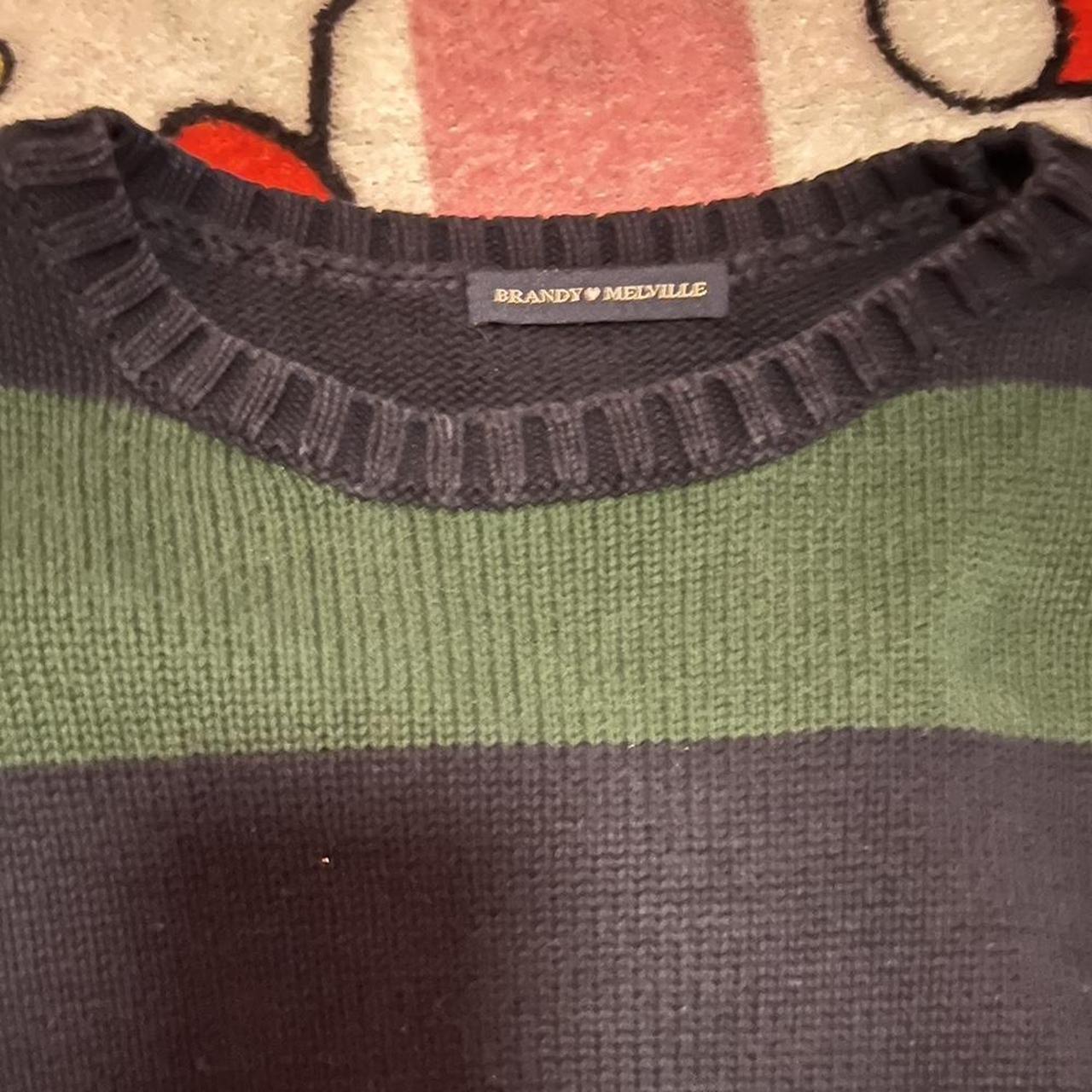 brandy sweater ! classic green and blue striped... Depop