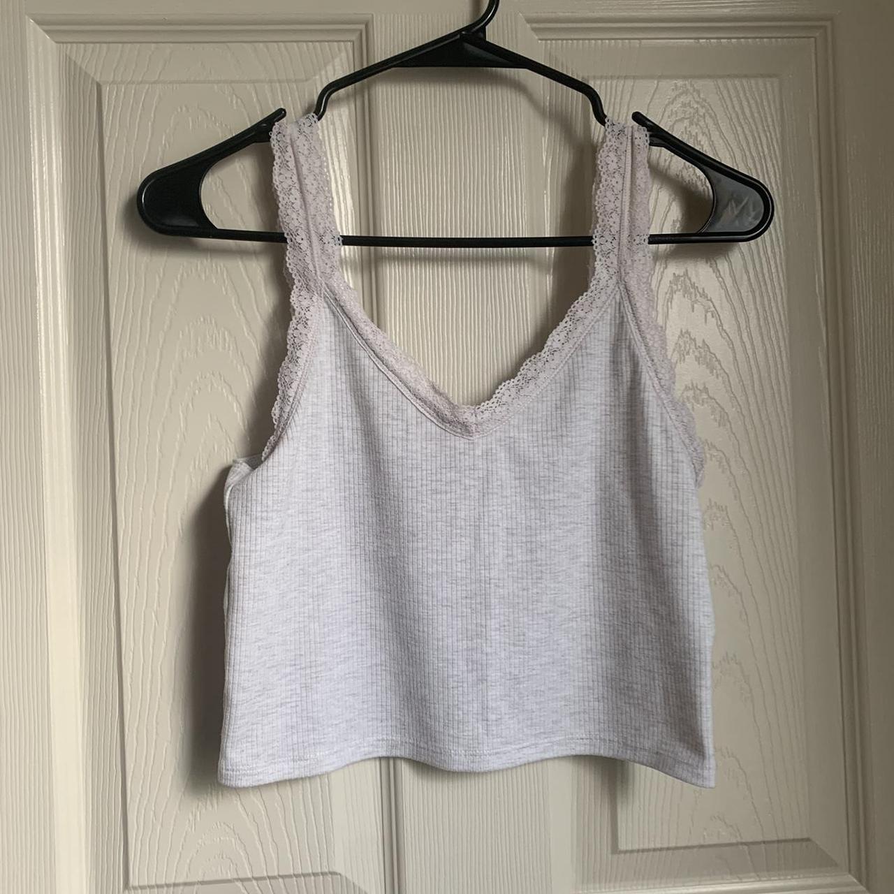 AE cream lace trim cheapest cropped tank