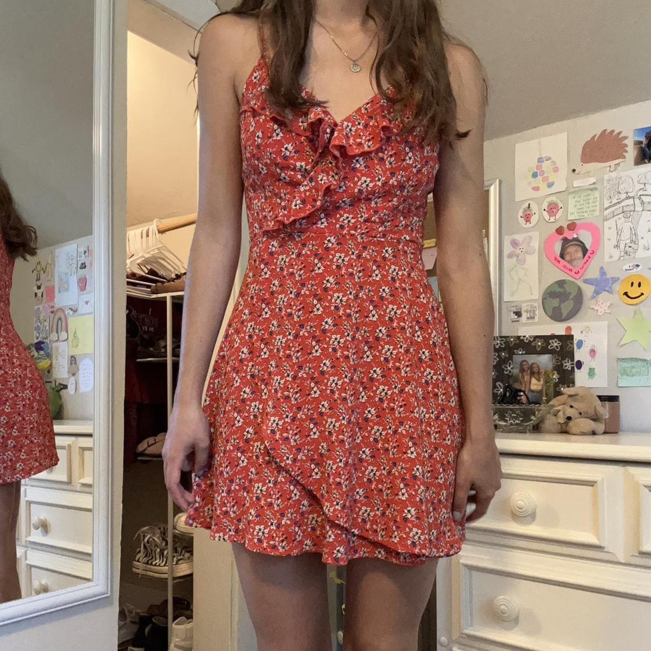 orange floral mini dress purchased from Kohl's size... Depop